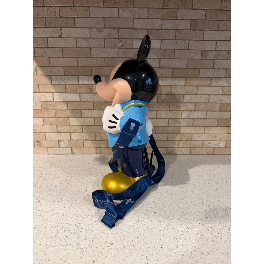Disney Parks Mickey 50th Anniversary Popcorn‎ Bucket Strap Blue Gold